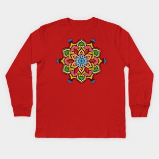 80's Pop Art Mandala Kids Long Sleeve T-Shirt